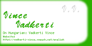 vince vadkerti business card